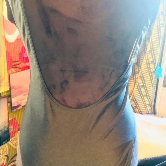 Old Stock No Tag Private Party Hola Beaches One Piece Slim Black Swim Suit ML - Picture 11 of 16